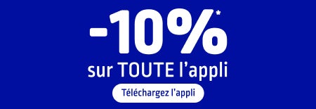 -10% sur toute l'appli